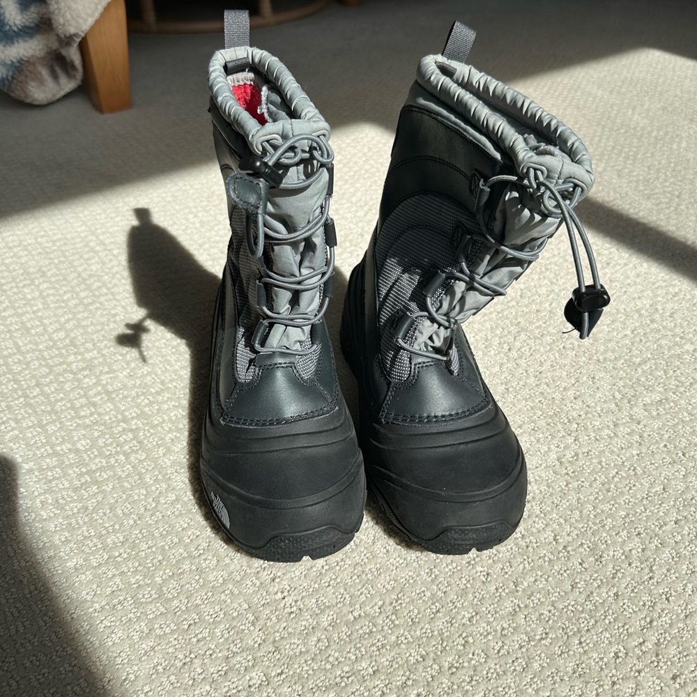 The North Face Gray and Black Winter Boots
